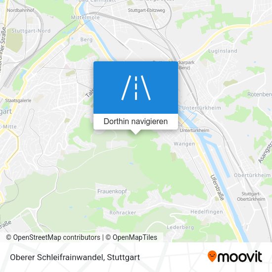 Oberer Schleifrainwandel Karte
