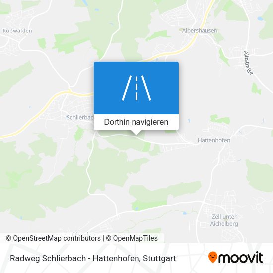 Radweg Schlierbach - Hattenhofen Karte