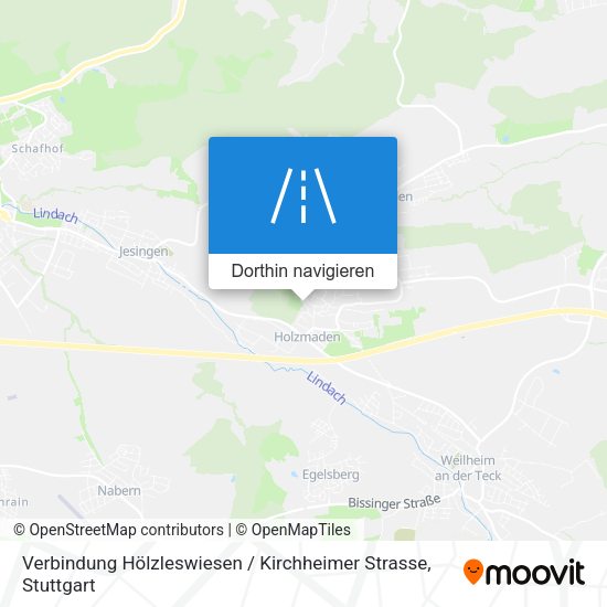 Verbindung Hölzleswiesen / Kirchheimer Strasse Karte