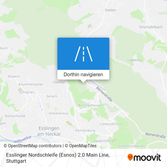 Esslinger Nordschleife (Esnos) 2.0 Main Line Karte
