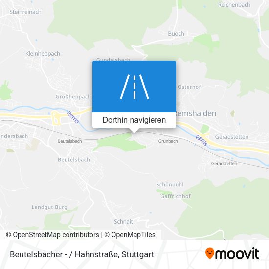 Beutelsbacher - / Hahnstraße Karte