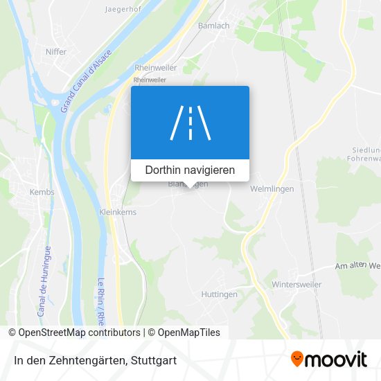 In den Zehntengärten Karte