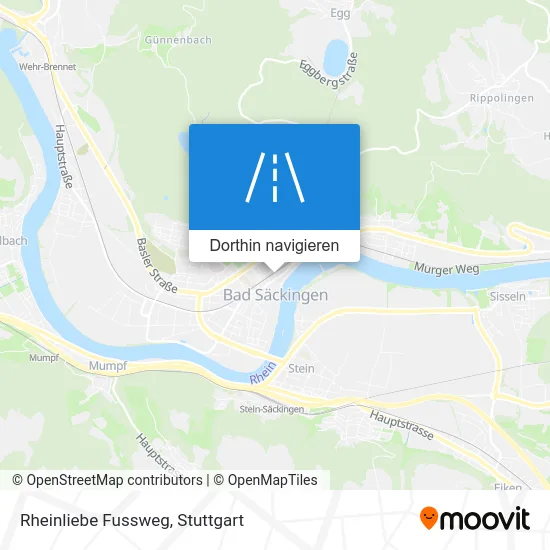 Rheinliebe Fussweg Karte