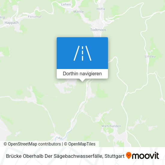 Brücke Oberhalb Der Sägebachwasserfälle Karte