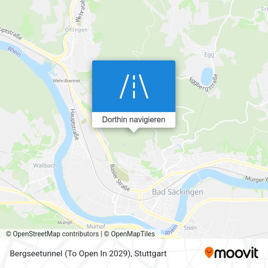 Bergseetunnel (To Open In 2029) Karte