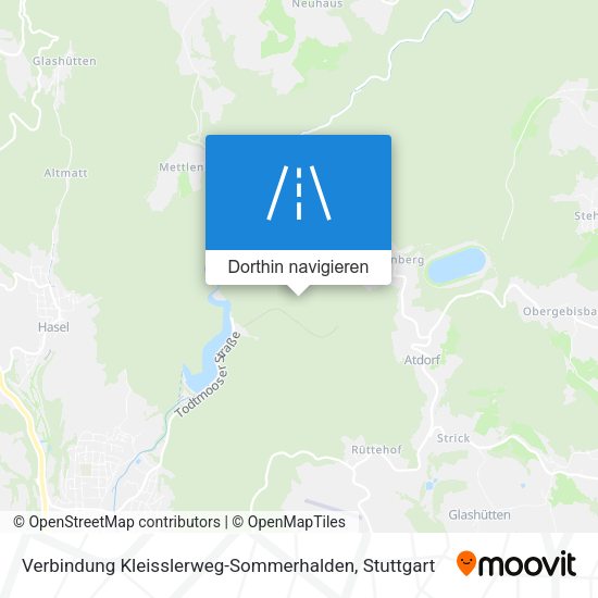 Verbindung Kleisslerweg-Sommerhalden Karte