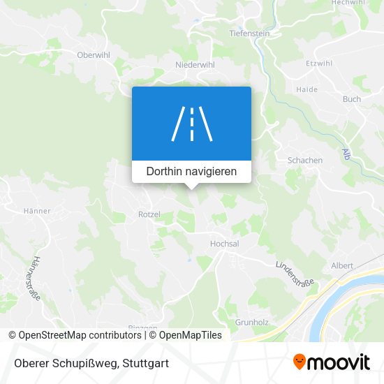 Oberer Schupißweg Karte