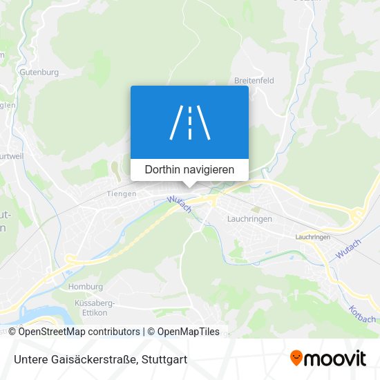 Untere Gaisäckerstraße Karte