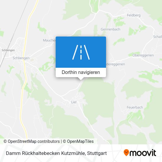 Damm Rückhaltebecken Kutzmühle Karte