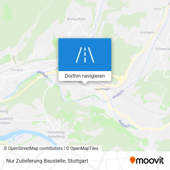 Nur Zulieferung Baustelle Karte