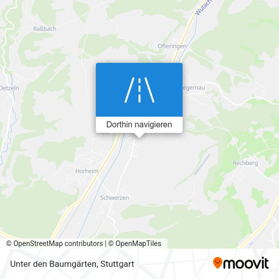 Unter den Baumgärten Karte