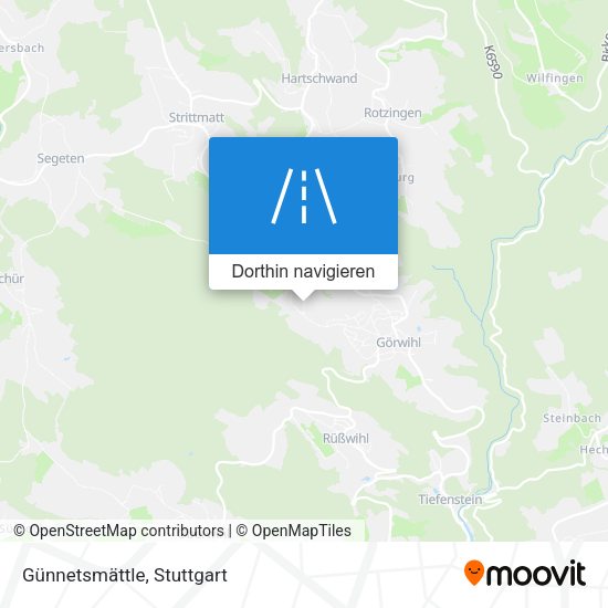 Günnetsmättle Karte
