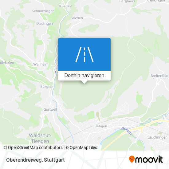 Oberendreiweg Karte