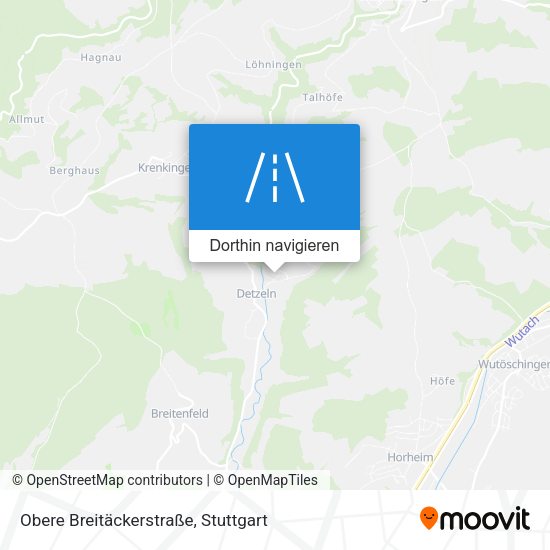 Obere Breitäckerstraße Karte