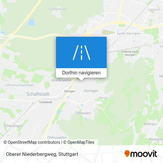 Oberer Niederbergweg Karte