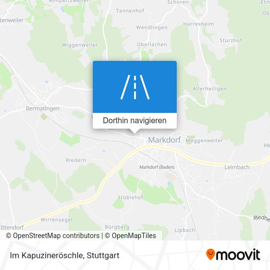 Im Kapuzineröschle Karte