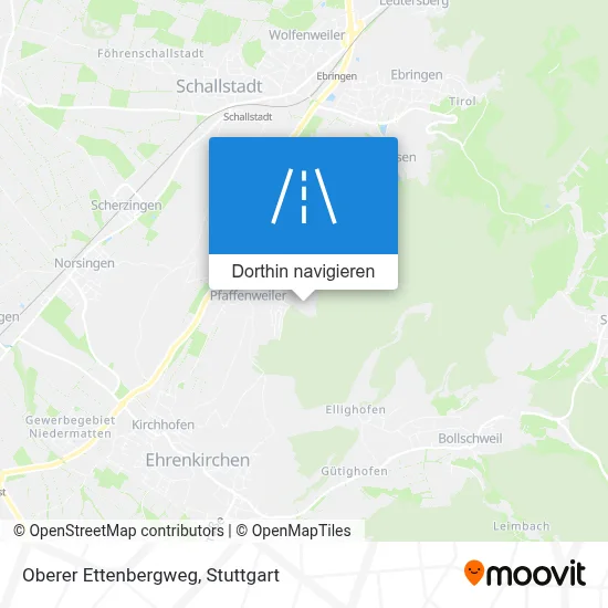 Oberer Ettenbergweg Karte