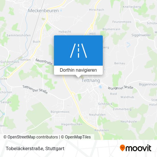 Tobeläckerstraße Karte