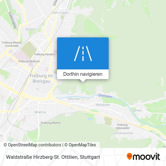 Waldstraße Hirzberg-St. Ottilien Karte
