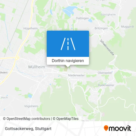Gottsackerweg Karte