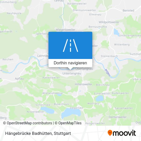 Hängebrücke Badhütten Karte