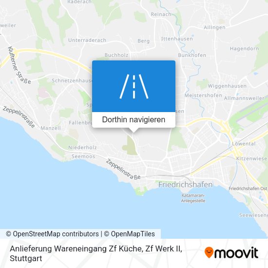 Anlieferung Wareneingang Zf Küche, Zf Werk II Karte