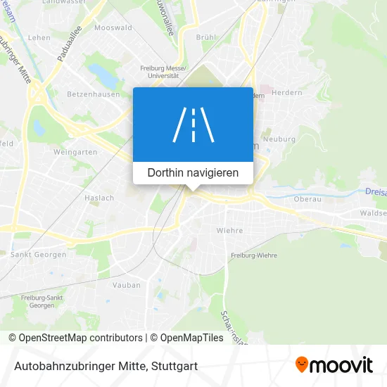 Autobahnzubringer Mitte Karte
