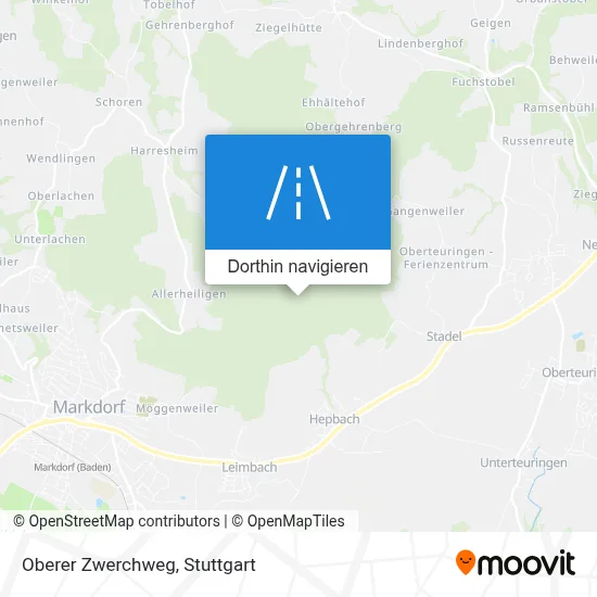 Oberer Zwerchweg Karte