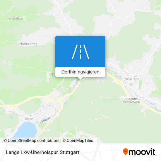 Lange Lkw-Überholspur Karte