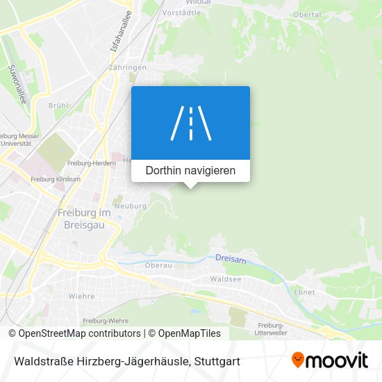 Waldstraße Hirzberg-Jägerhäusle Karte