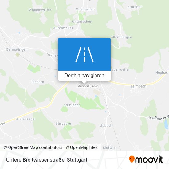 Untere Breitwiesenstraße Karte