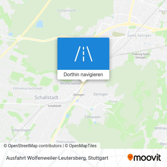 Ausfahrt Wolfenweiler-Leutersberg Karte