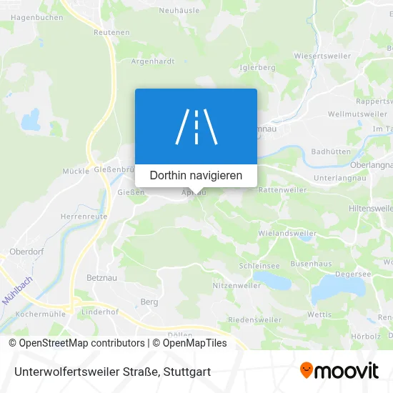 Unterwolfertsweiler Straße Karte