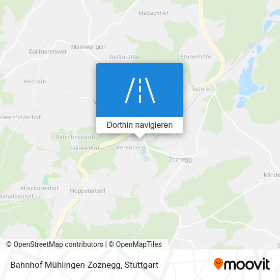 Bahnhof Mühlingen-Zoznegg Karte