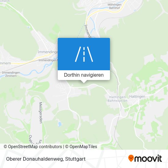 Oberer Donauhaldenweg Karte