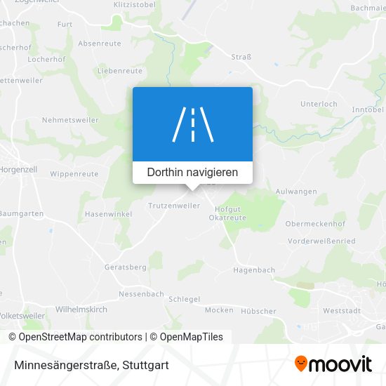 Minnesängerstraße Karte