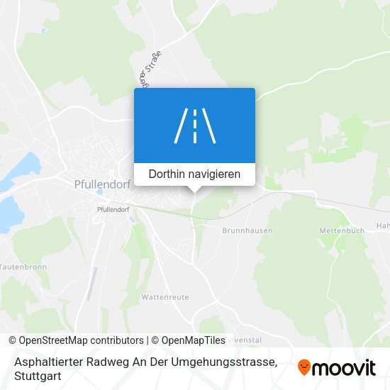 Asphaltierter Radweg An Der Umgehungsstrasse Karte