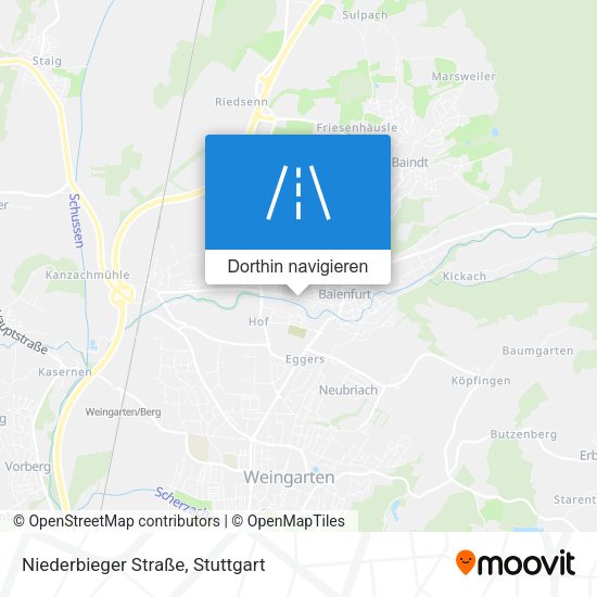 Niederbieger Straße Karte