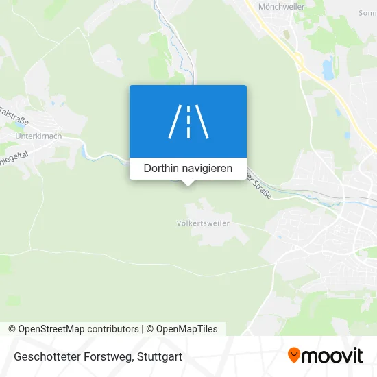 Geschotteter Forstweg Karte