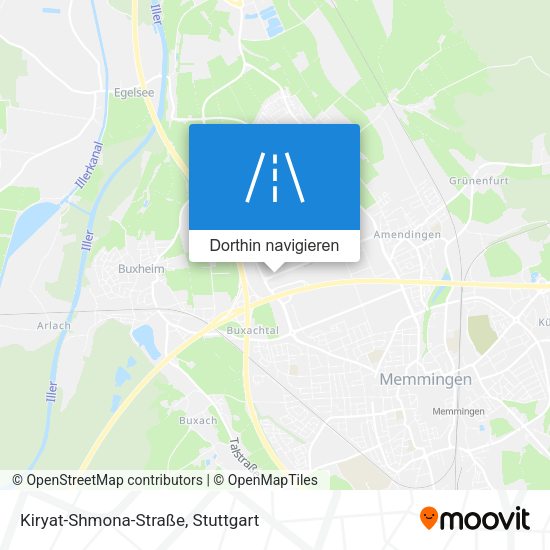 Kiryat-Shmona-Straße Karte