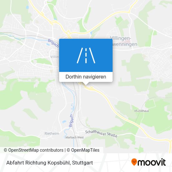 Abfahrt Richtung Kopsbühl Karte