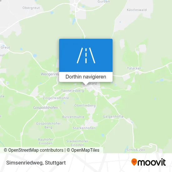 Simsenriedweg Karte
