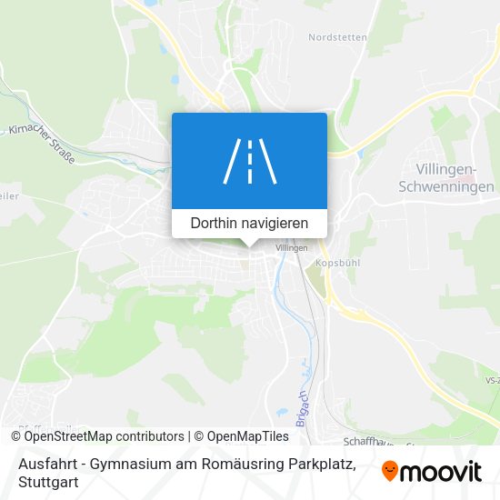 Ausfahrt - Gymnasium am Romäusring Parkplatz Karte