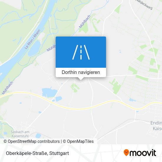 Oberkäpele-Straße Karte