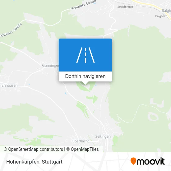 Hohenkarpfen Karte