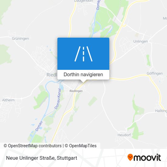 Neue Unlinger Straße Karte