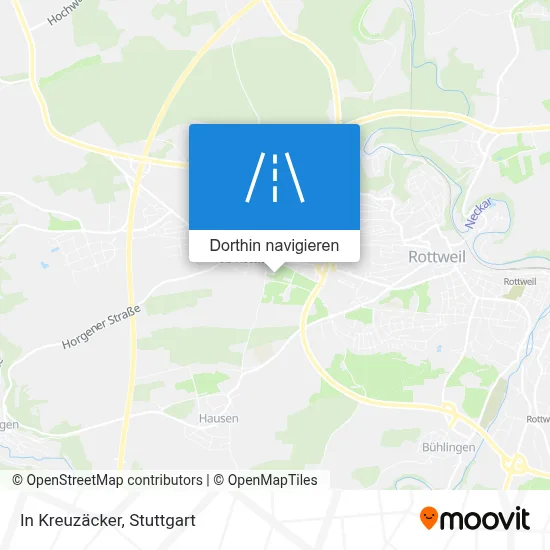 In Kreuzäcker Karte