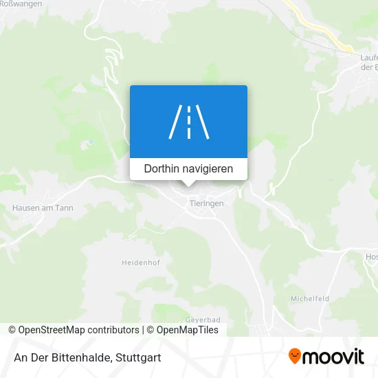 An Der Bittenhalde Karte