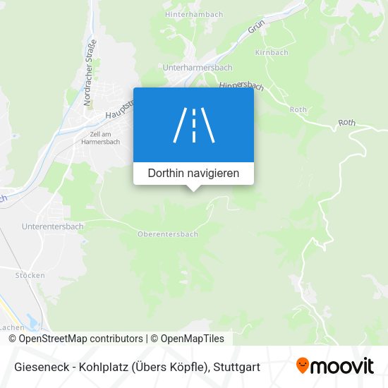 Gieseneck - Kohlplatz (Übers Köpfle) Karte