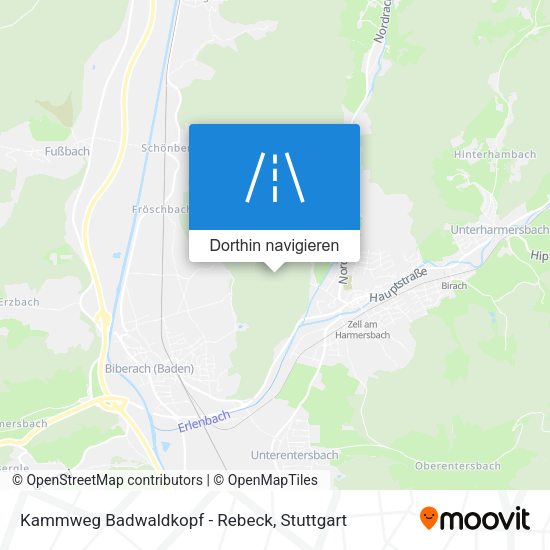 Kammweg Badwaldkopf - Rebeck Karte